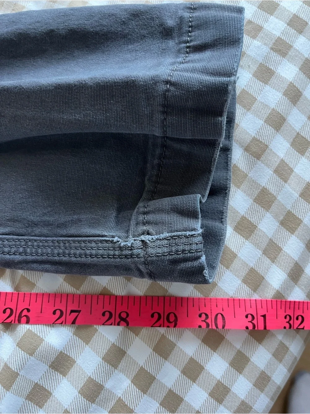 Carhartt Men’s Pants 32x32 (32x30) Gray Straight Fit Canvas Workwear Distressed - Picture 7 of 8